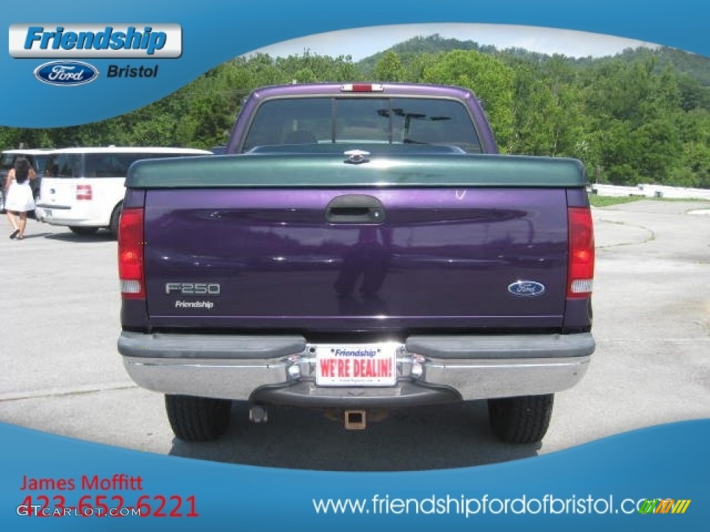 1999 F250 Super Duty XLT Extended Cab 4x4 - Thistle Purple Pearl / Medium Graphite photo #7