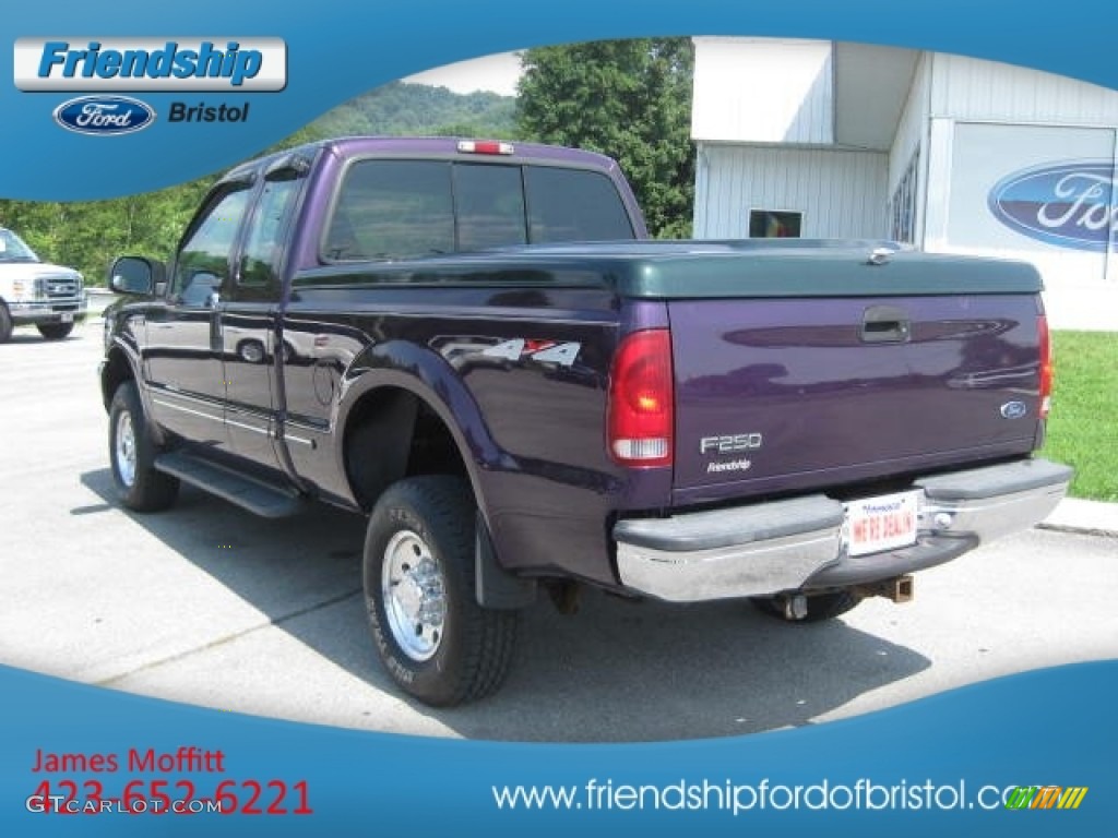1999 F250 Super Duty XLT Extended Cab 4x4 - Thistle Purple Pearl / Medium Graphite photo #8