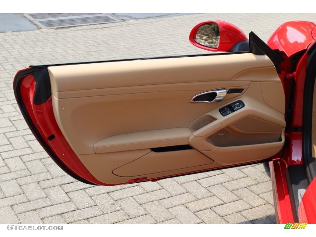 2013 Porsche Boxster S Luxor Beige Door Panel Photo #68177703