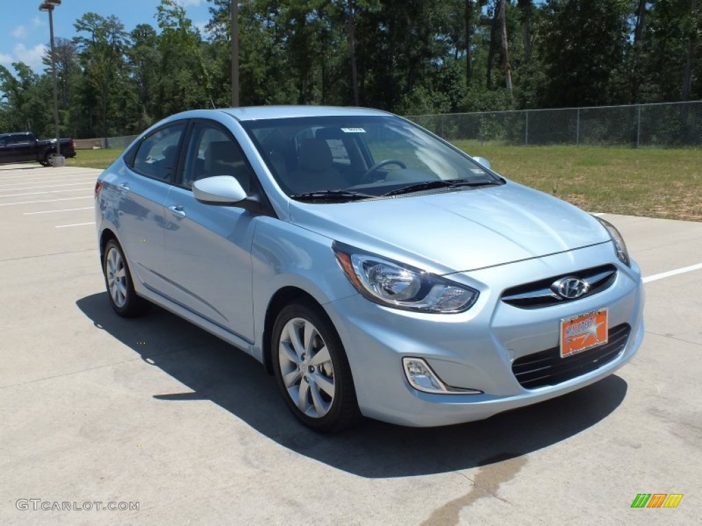 2013 Accent GLS 4 Door - Clearwater Blue / Beige photo #1