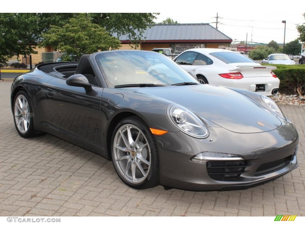 Agate Grey Metallic 2012 Porsche New 911 Carrera Cabriolet Exterior Photo #68178570