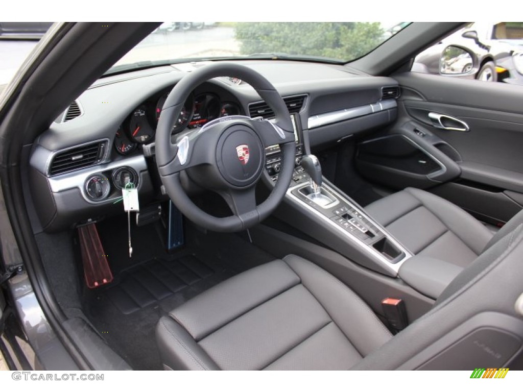 Black Interior 2012 Porsche New 911 Carrera Cabriolet Photo #68178651