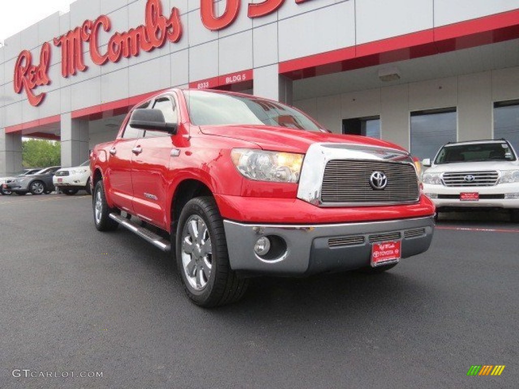 2008 Tundra SR5 CrewMax - Radiant Red / Beige photo #1