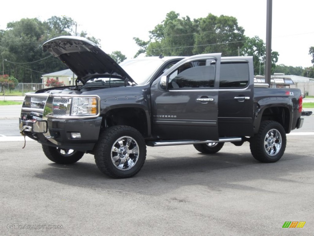 Taupe Gray Metallic 2010 Chevrolet Silverado 1500 LTZ Crew Cab 4x4 Exterior Photo #68180088