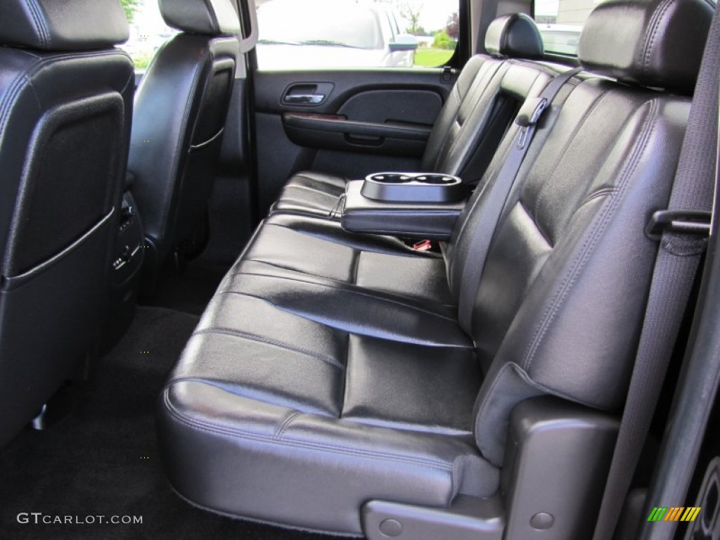 Ebony Interior 2009 GMC Sierra 3500HD SLT Crew Cab 4x4 Dually Photo #68183331