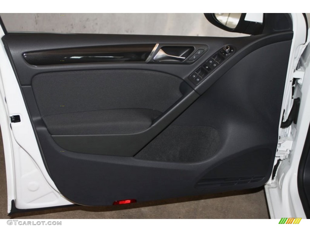2013 Volkswagen GTI 4 Door Interlagos Plaid Cloth Door Panel Photo #68183418