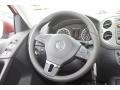 Black 2013 Volkswagen Tiguan SE Steering Wheel