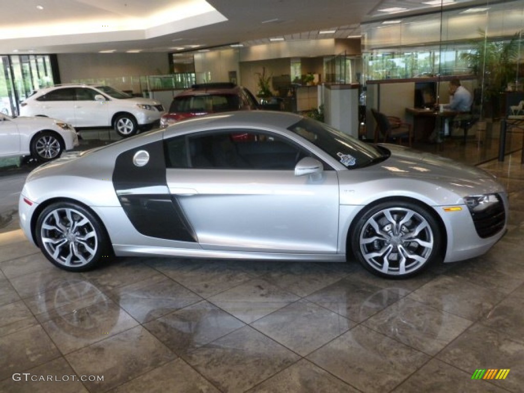 Ice Silver Metallic 2010 Audi R8 5.2 FSI quattro Exterior Photo #68184822