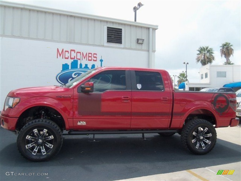 2012 F150 FX4 SuperCrew 4x4 - Red Candy Metallic / FX Sport Appearance Black/Red photo #2