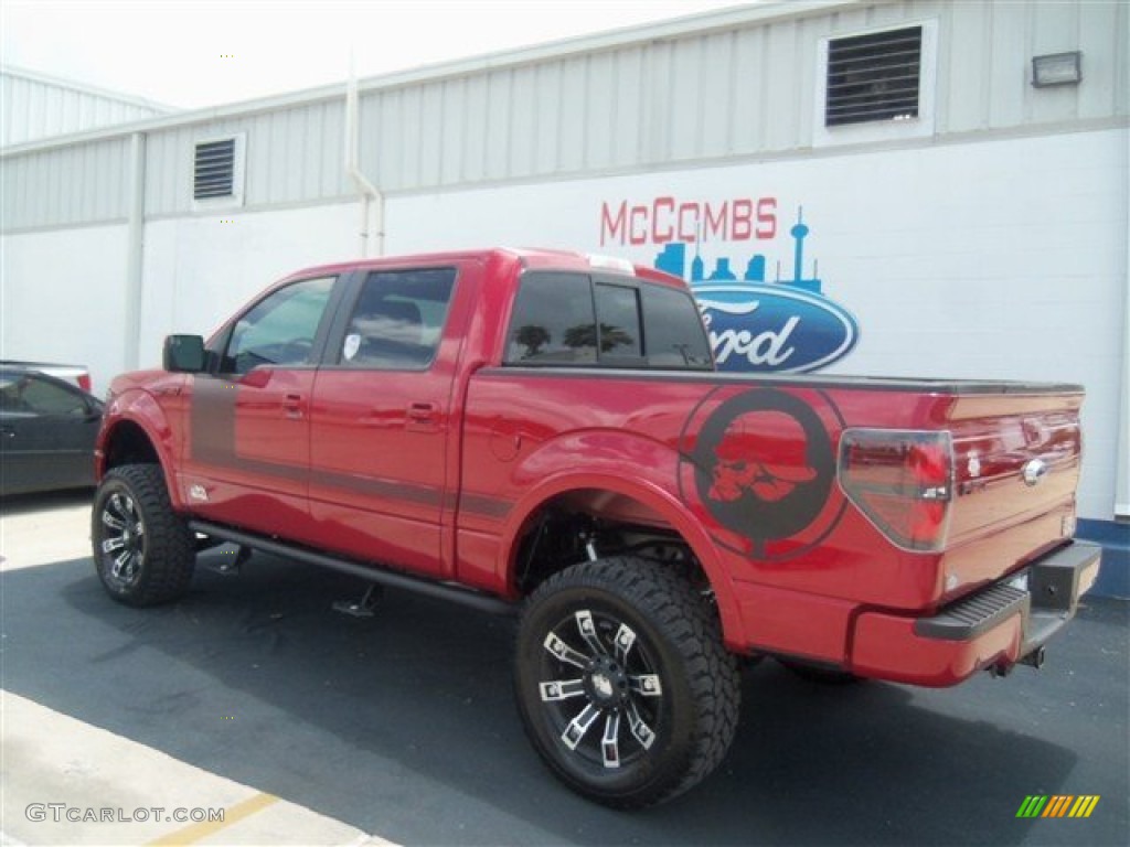 2012 F150 FX4 SuperCrew 4x4 - Red Candy Metallic / FX Sport Appearance Black/Red photo #3
