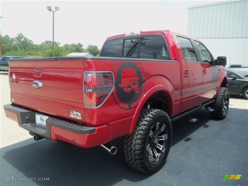 2012 F150 FX4 SuperCrew 4x4 - Red Candy Metallic / FX Sport Appearance Black/Red photo #5