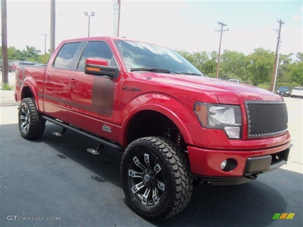 2012 F150 FX4 SuperCrew 4x4 - Red Candy Metallic / FX Sport Appearance Black/Red photo #7