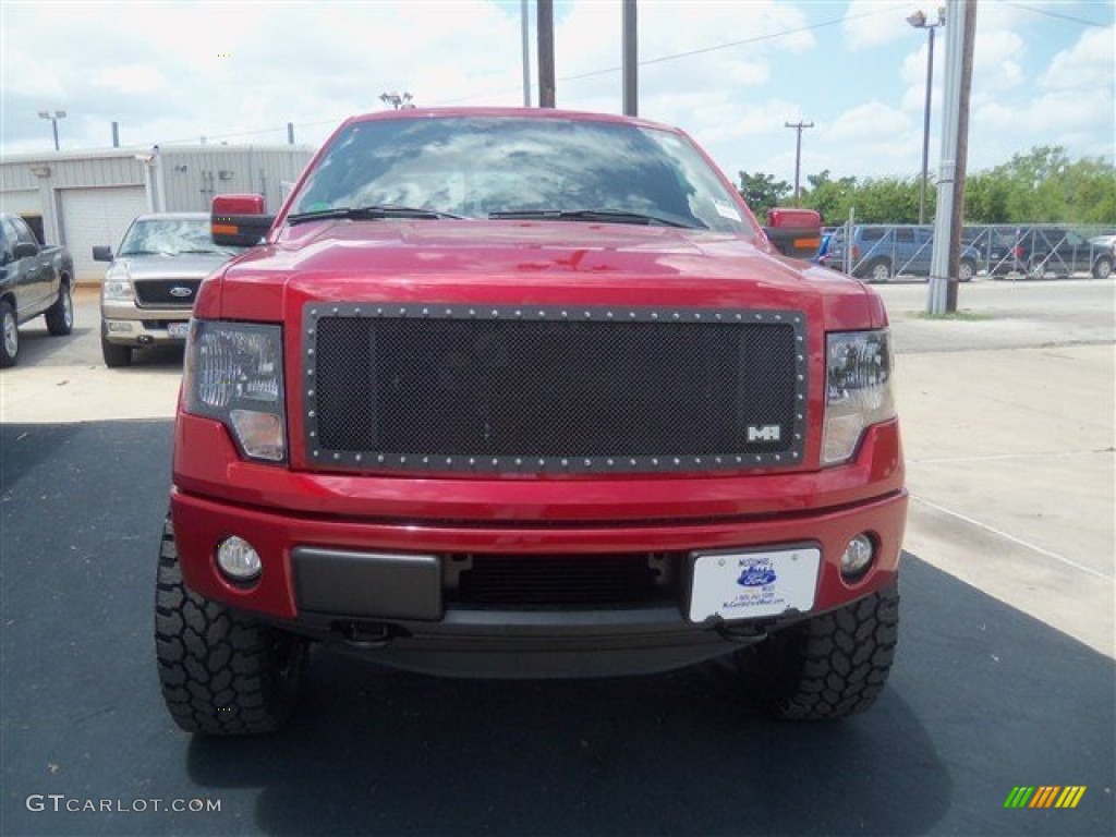 2012 F150 FX4 SuperCrew 4x4 - Red Candy Metallic / FX Sport Appearance Black/Red photo #8
