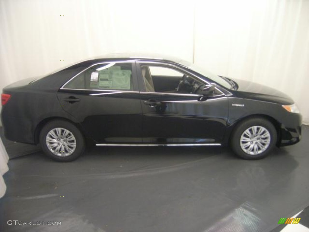 2012 Camry Hybrid LE - Attitude Black Metallic / Ash photo #4