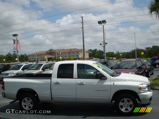 2007 Ram 1500 SLT Quad Cab - Bright White / Medium Slate Gray photo #6