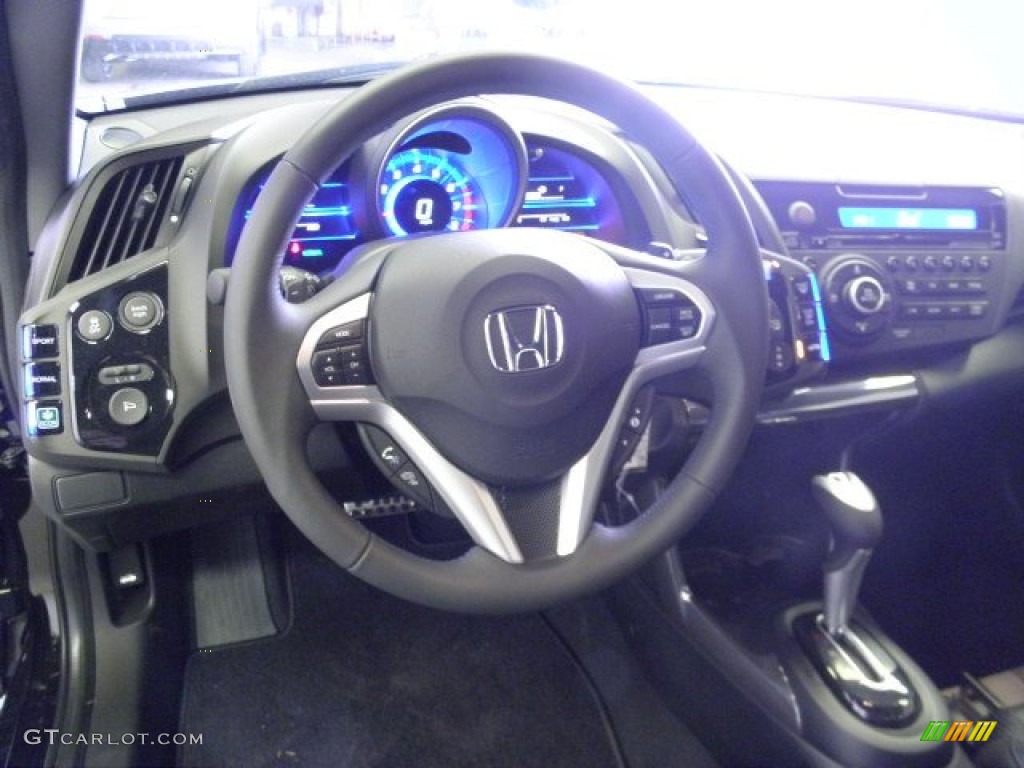2012 Honda CR-Z EX Sport Hybrid Black Steering Wheel Photo #68191644