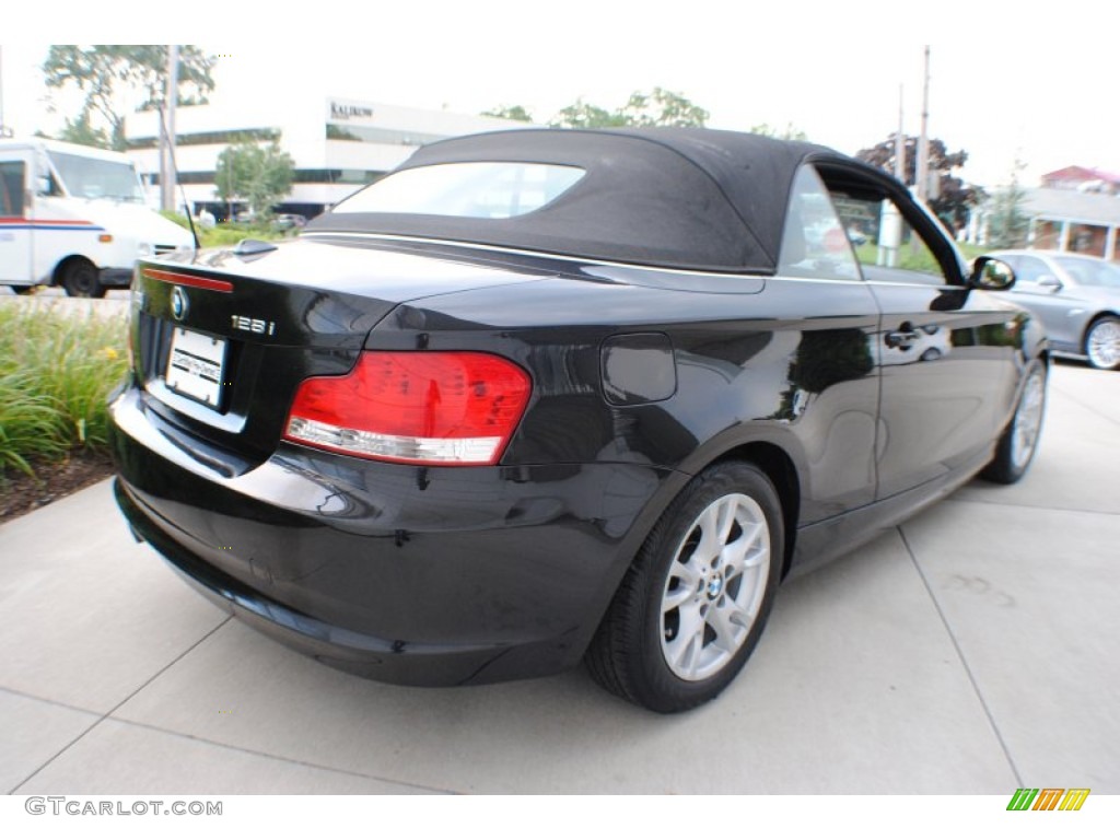 2009 1 Series 128i Convertible - Black Sapphire Metallic / Black photo #6