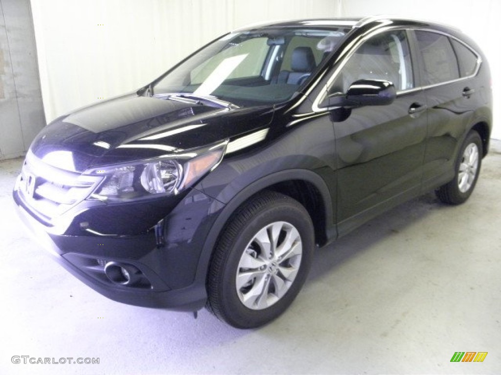 2012 CR-V EX-L 4WD - Crystal Black Pearl / Black photo #3