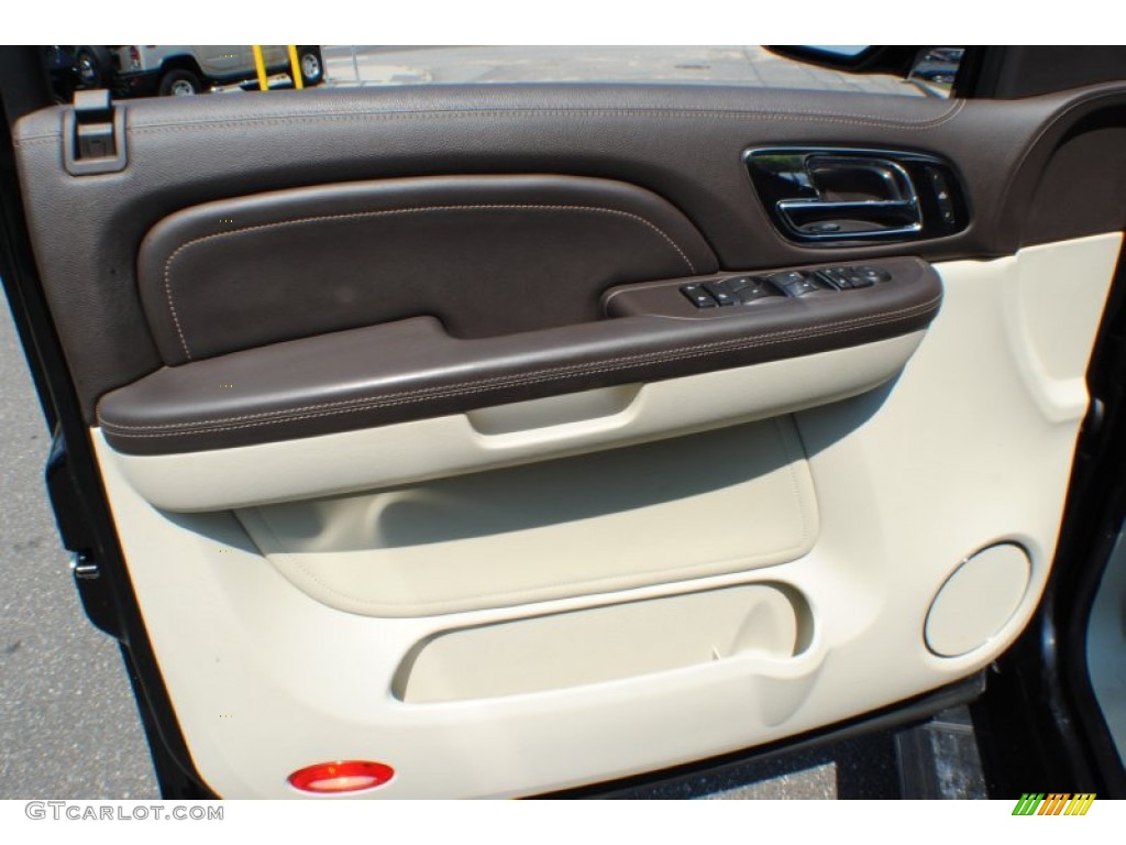 2009 Cadillac Escalade ESV Platinum AWD Cocoa/Very Light Linen Door Panel Photo #68193756