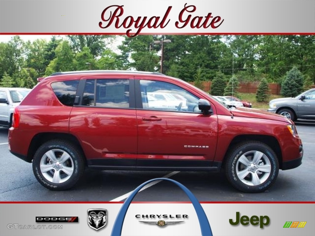 2012 Compass Latitude 4x4 - Deep Cherry Red Crystal Pearl / Dark Slate Gray photo #1