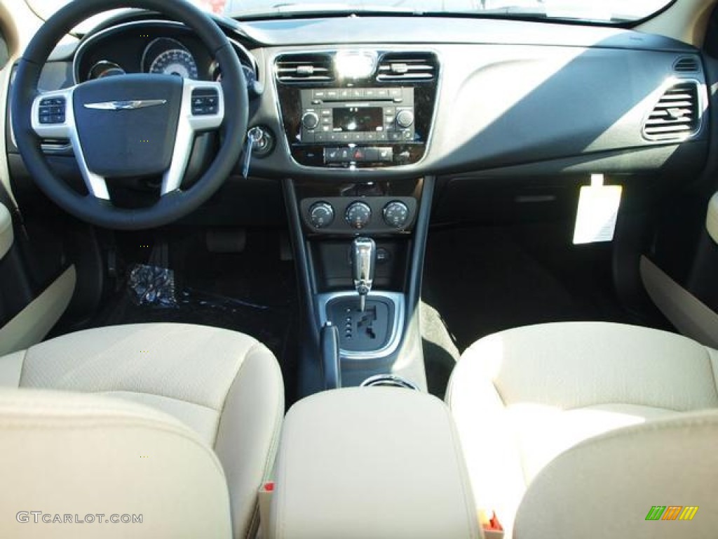 2012 Chrysler 200 Touring Sedan Black/Light Frost Dashboard Photo #68197455