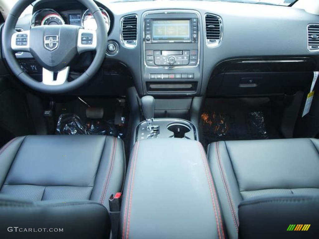 2012 Dodge Durango R/T AWD Black Dashboard Photo #68198136