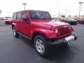 Deep Cherry Red Crystal Pearl 2012 Jeep Wrangler Unlimited Sahara 4x4 Exterior