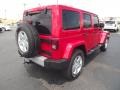 Deep Cherry Red Crystal Pearl 2012 Jeep Wrangler Unlimited Sahara 4x4 Exterior