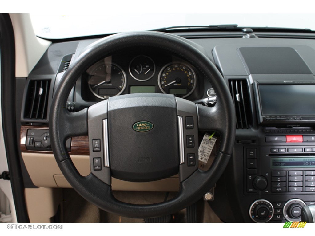 2009 Land Rover LR2 HSE Almond Steering Wheel Photo #68201608
