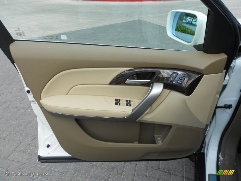 2012 Acura MDX SH-AWD Technology Parchment Door Panel Photo #68201826