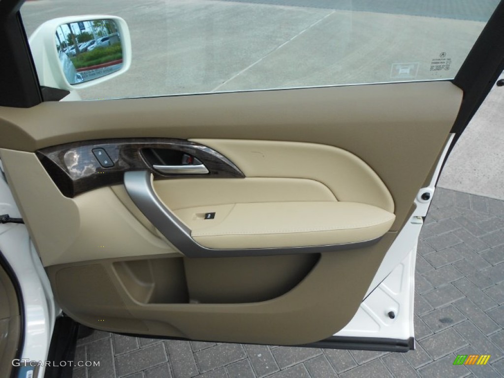 2012 Acura MDX SH-AWD Technology Parchment Door Panel Photo #68201842