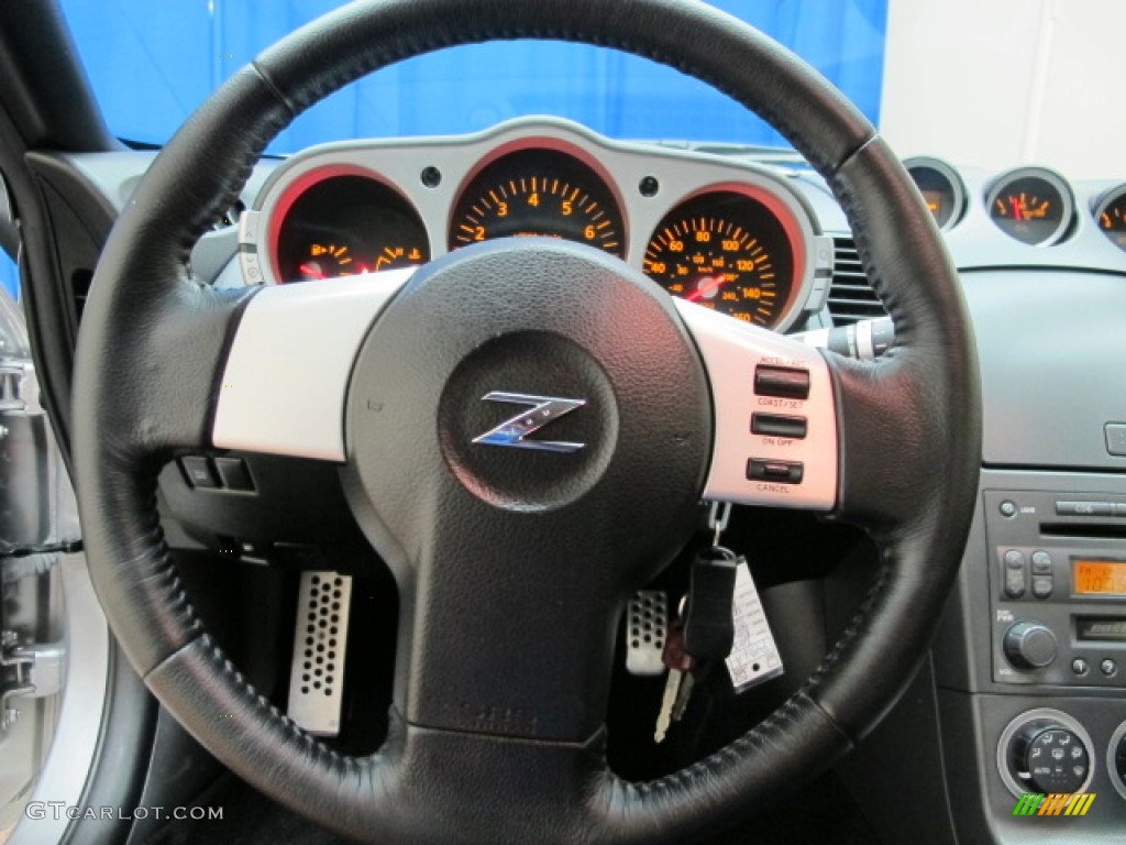 2003 350Z Touring Coupe - Chrome Silver / Carbon Black photo #30