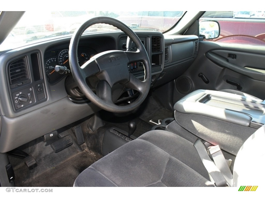 Pewter Interior 2005 GMC Sierra 1500 SLE Regular Cab 4x4 Photo #68206152