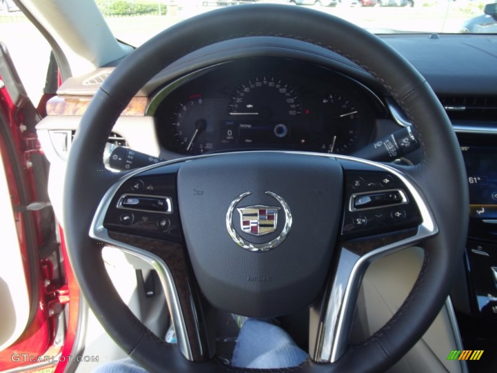 2013 Cadillac XTS Luxury FWD Shale/Cocoa Steering Wheel Photo #68209803