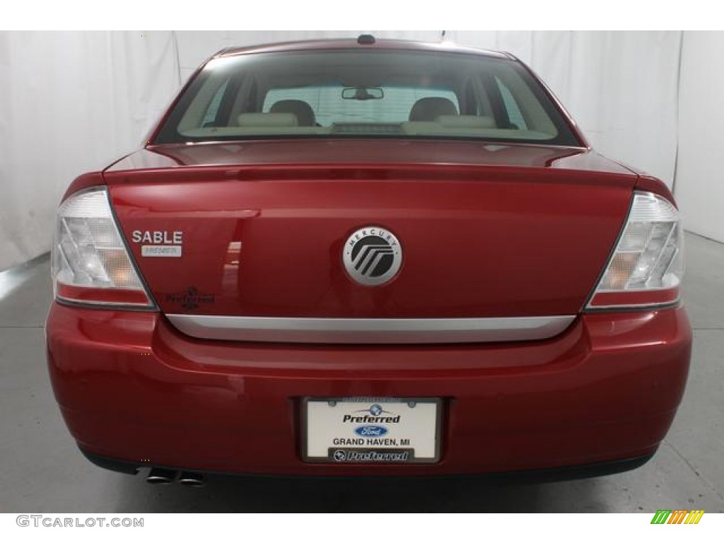2009 Sable Premier Sedan - Sangria Red Metallic / Light Camel photo #6
