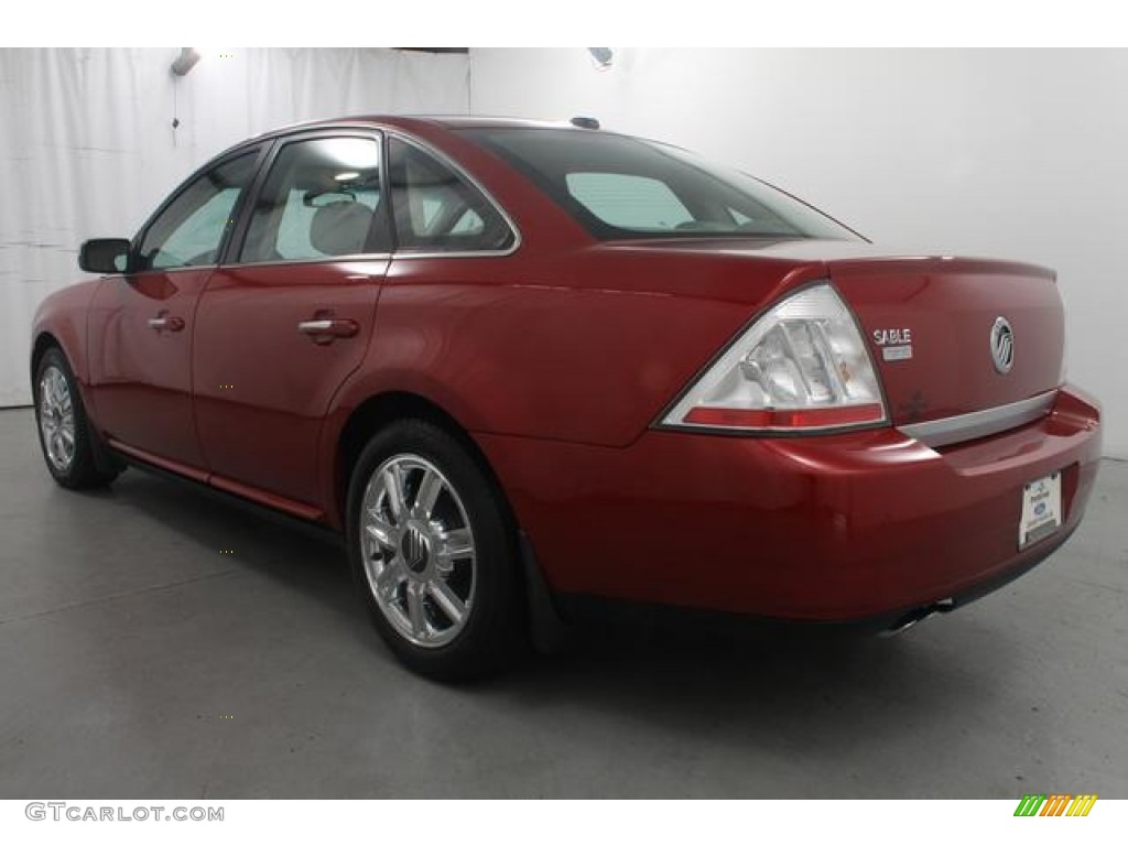 2009 Sable Premier Sedan - Sangria Red Metallic / Light Camel photo #7