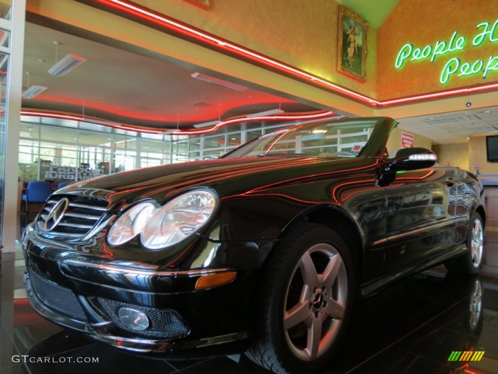 2005 CLK 500 Cabriolet - Black / Ash photo #1