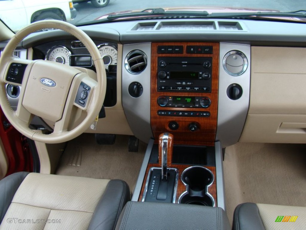 2007 Ford Expedition EL Eddie Bauer 4x4 Charcoal Black/Camel Dashboard Photo #68212524