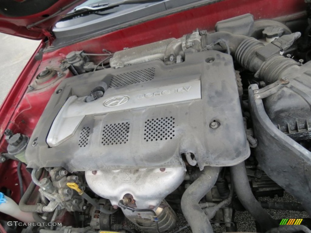 2004 Elantra GT Hatchback - Crimson Dark Red / Dark Gray photo #15