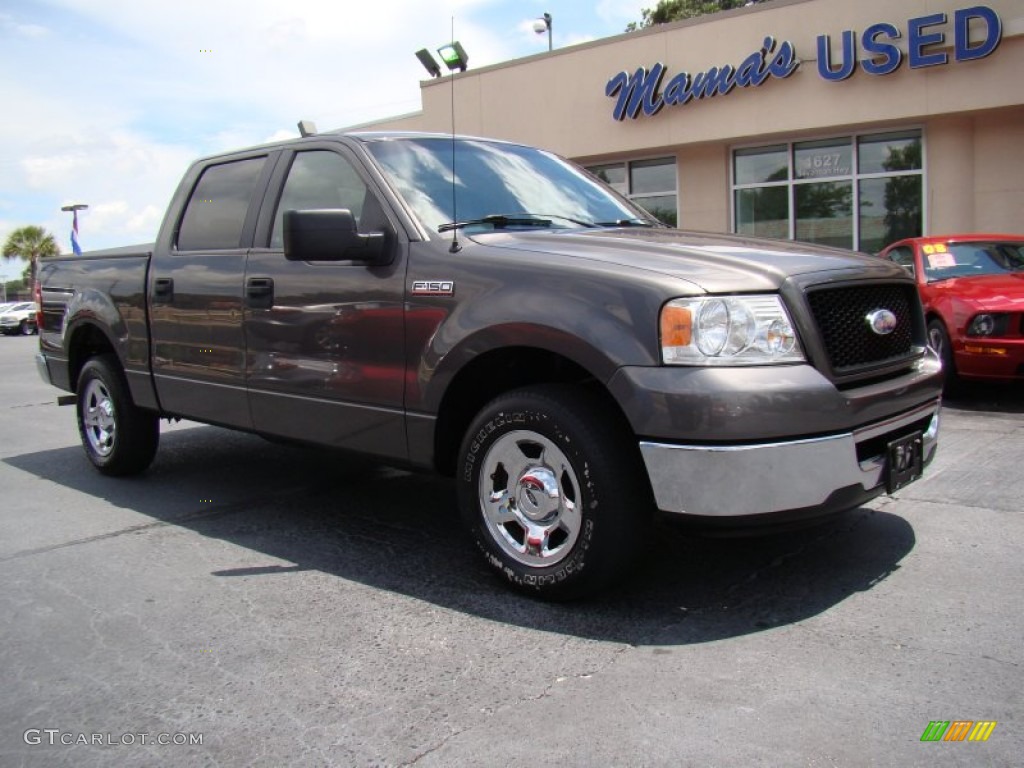2006 F150 XLT SuperCrew - Dark Shadow Grey Metallic / Medium/Dark Flint photo #2
