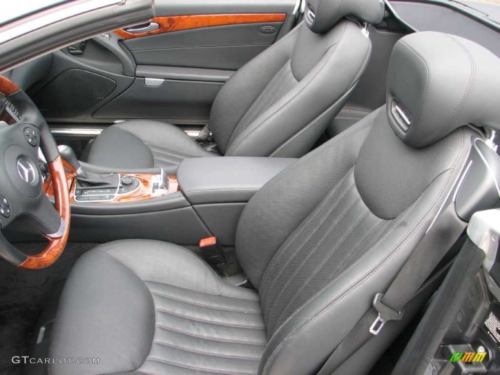 Black Interior 2009 Mercedes-Benz SL 550 Roadster Photo #68214945