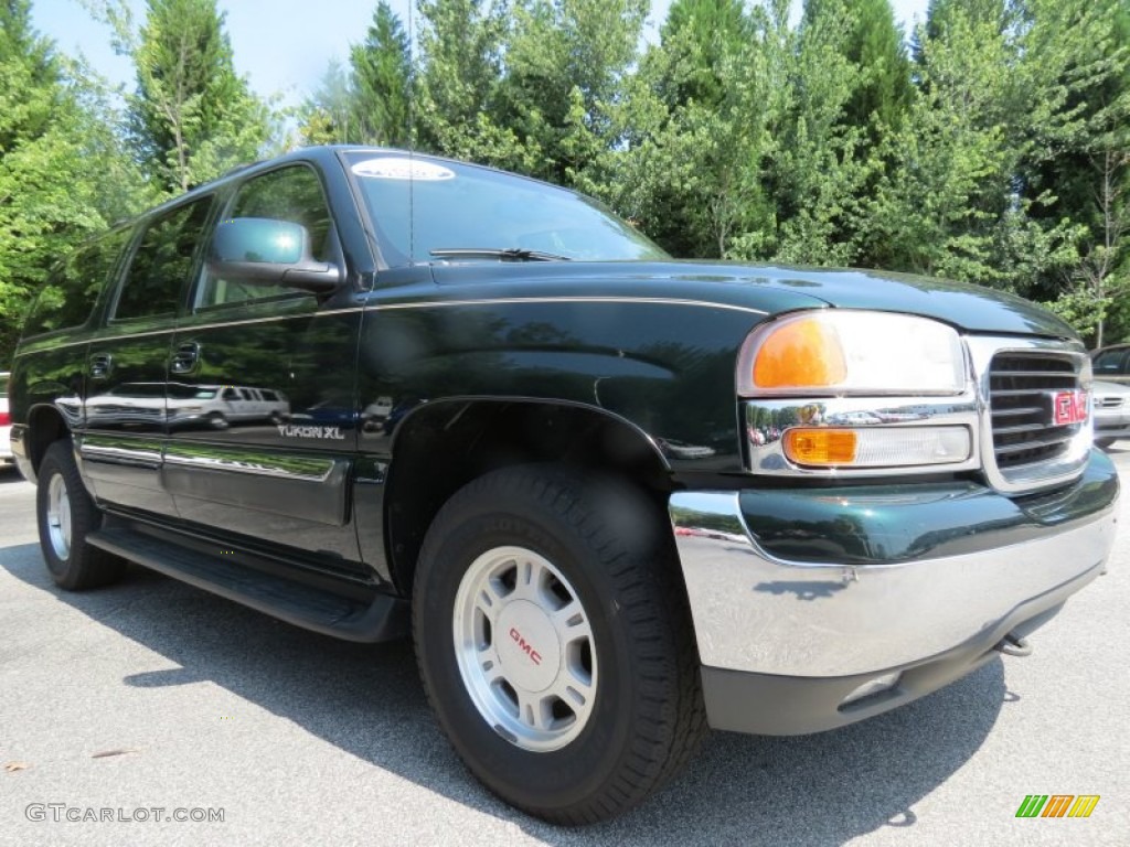 2001 Yukon XL SLT - Polo Green Metallic / Neutral Tan/Shale photo #4