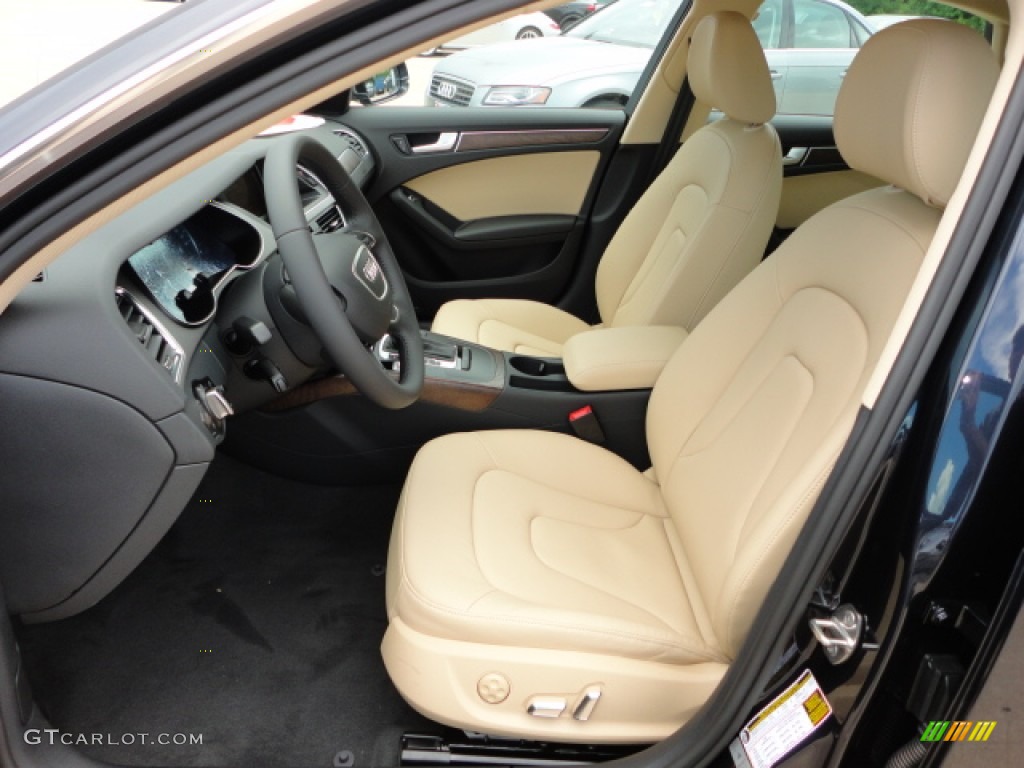 Velvet Beige/Black Interior 2013 Audi A4 2.0T Sedan Photo #68216868