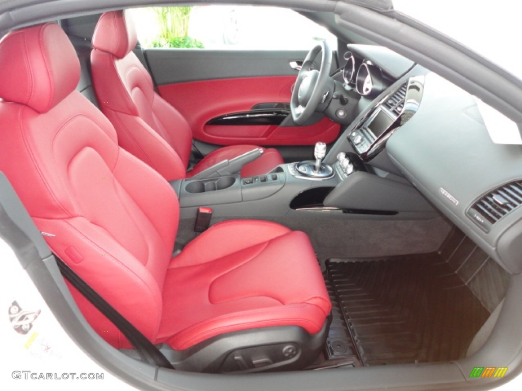 Red Interior 2012 Audi R8 Spyder 5.2 FSI quattro Photo #68217000