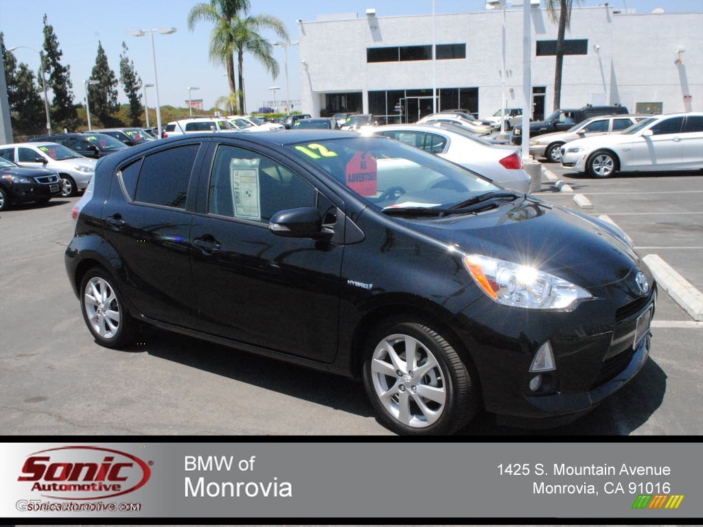 2012 Prius c Hybrid Four - Black Sand Pearl / Black photo #1