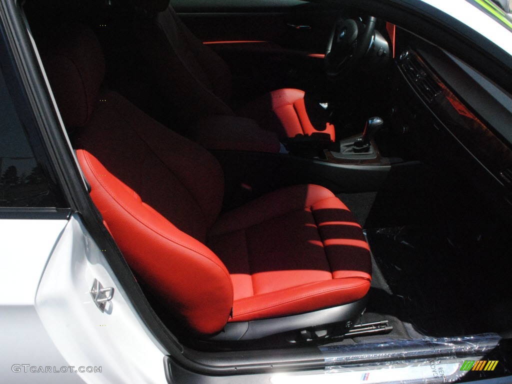 2011 3 Series 328i Coupe - Alpine White / Coral Red/Black Dakota Leather photo #10