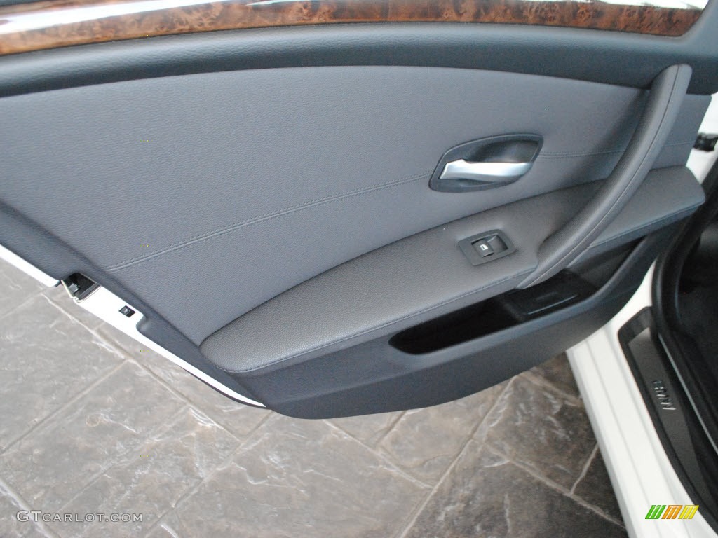 2010 BMW 5 Series 528i Sedan Black Door Panel Photo #68219199