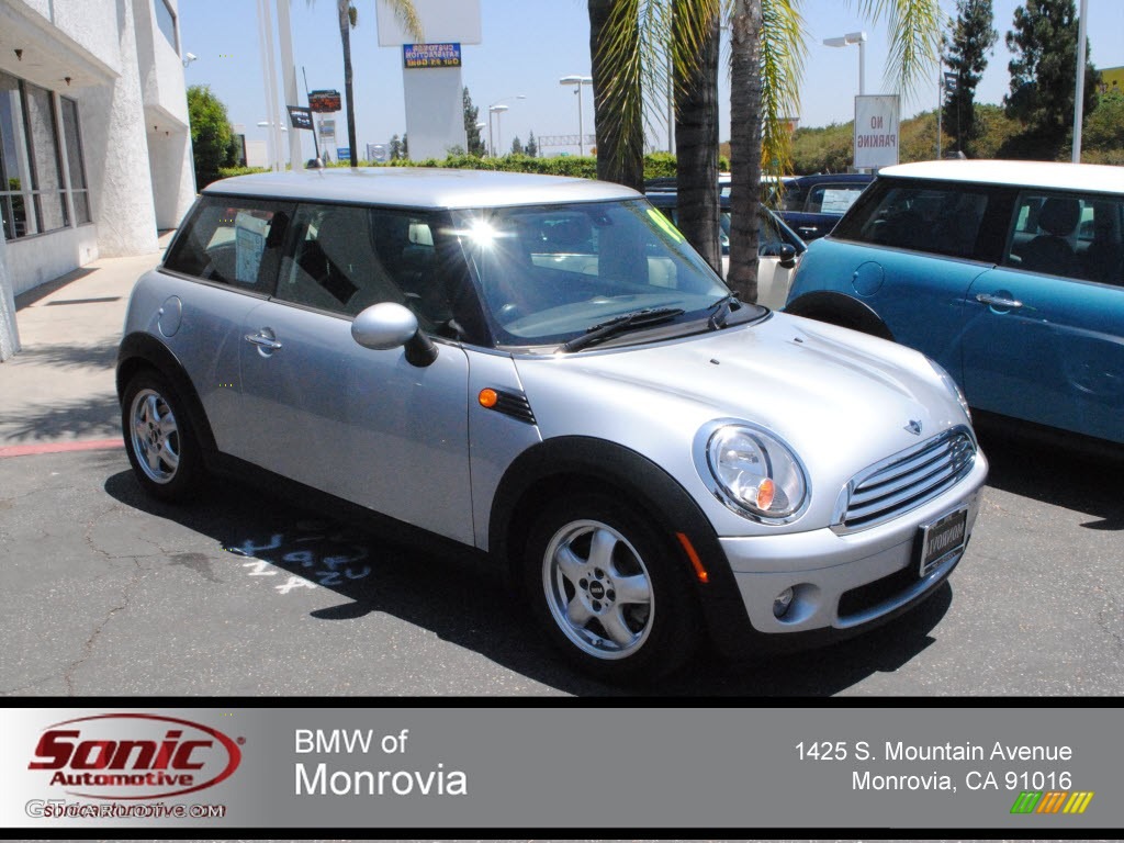 2009 Cooper Hardtop - Pure Silver Metallic / Black/Rooster Red photo #1