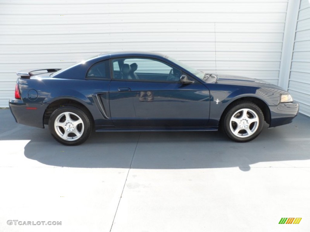 2003 Mustang V6 Coupe - True Blue Metallic / Dark Charcoal photo #2