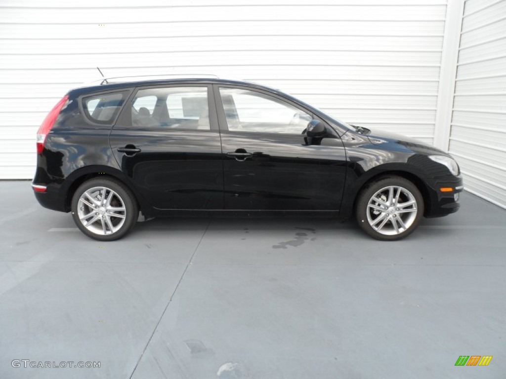 2012 Elantra SE Touring - Black Noir Pearl / Beige photo #2